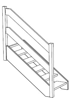 Treppen Geländer als Holzband