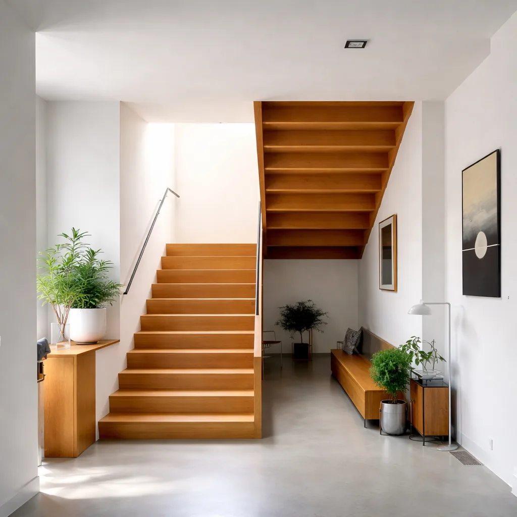 L-Treppen aus Polen mit Holzstufen nach Maß