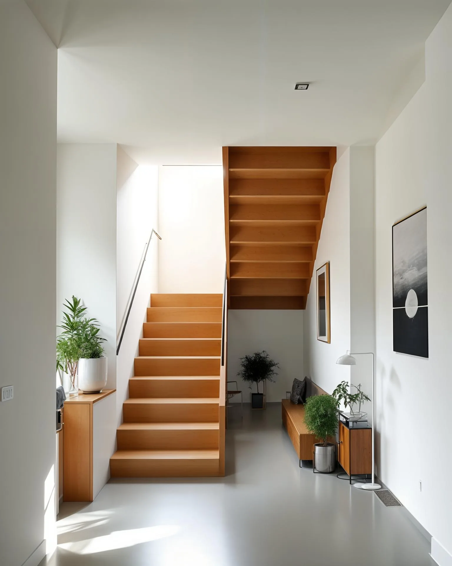 Podesttreppen aus Polen mit Holzstufen und Zwischenpodest